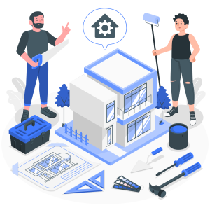 Illustration de Rénovation intérieur et extérieur